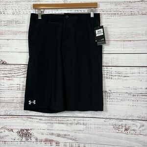 Under Armour Kids Shorts Size 18 Black Chino Pockets